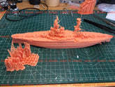 3d Printed Kit 1/700 Uss Arizona Bb-39 Battleship(full Hull/waterline)